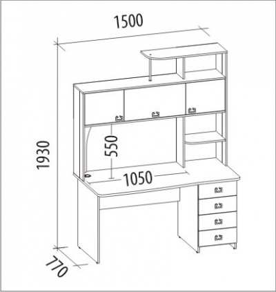 Стол компьютерный Орион 6,10(на складе в Екатеринбурге)
